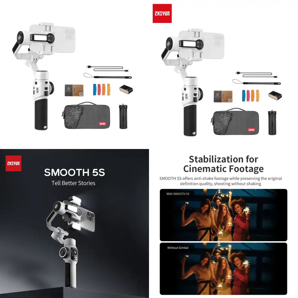 Zhiyun Smooth 5S Combo, Estabi - Handheld Stabilizer Gimbal reseña y precio