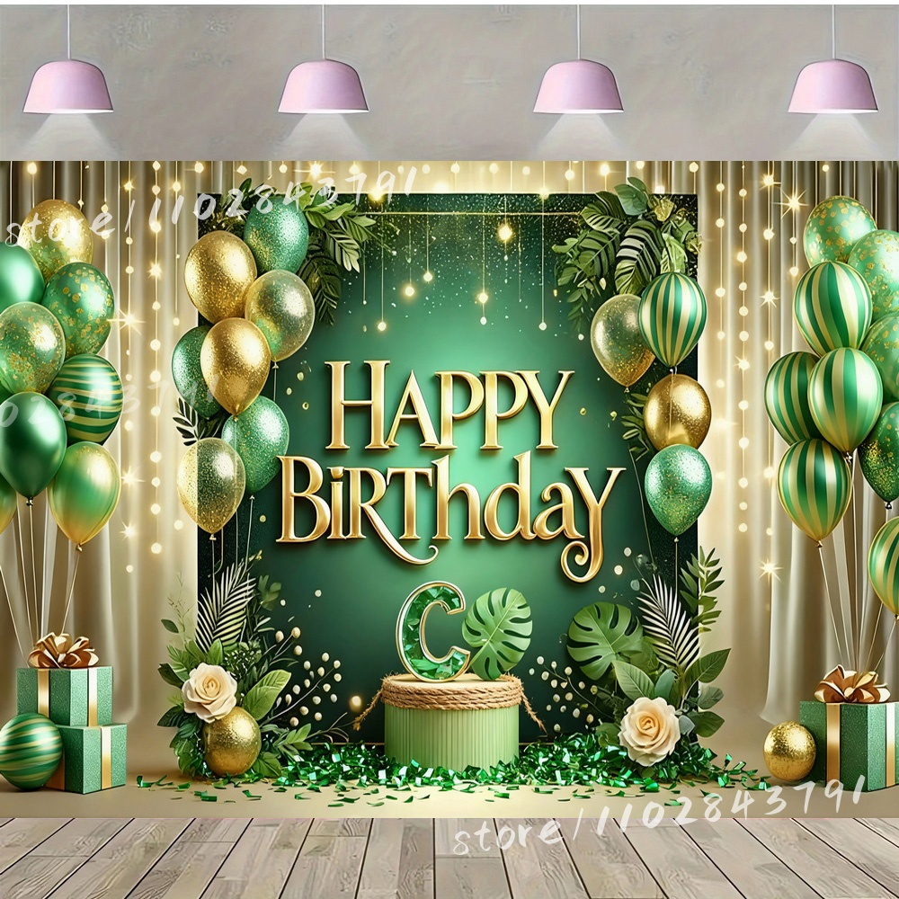 Fondo de feliz cumpleaños verd - Photography Dark Cloth reseña y precio