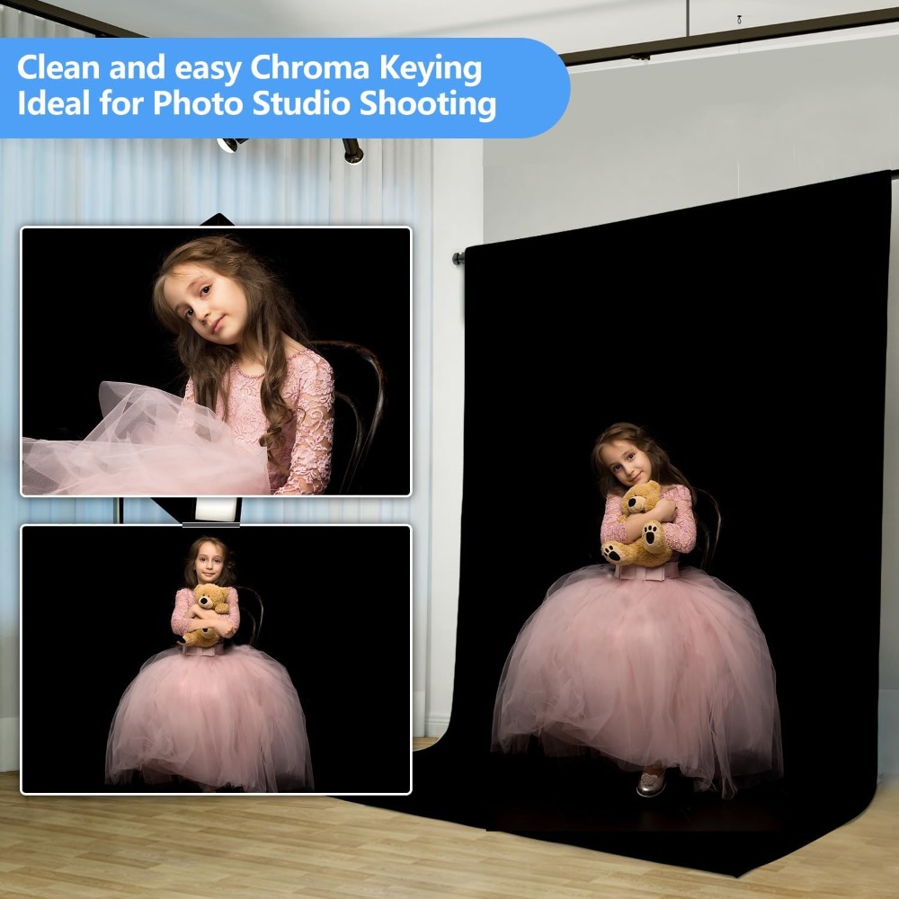 Fondo negro para fotografía, t - Photography Backdrop Muslin reseña y precio